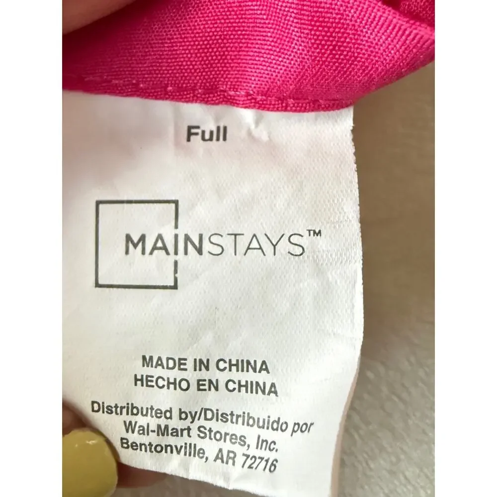 Mainstays Hot Pink Fuchsia Flat Sheet Full Size